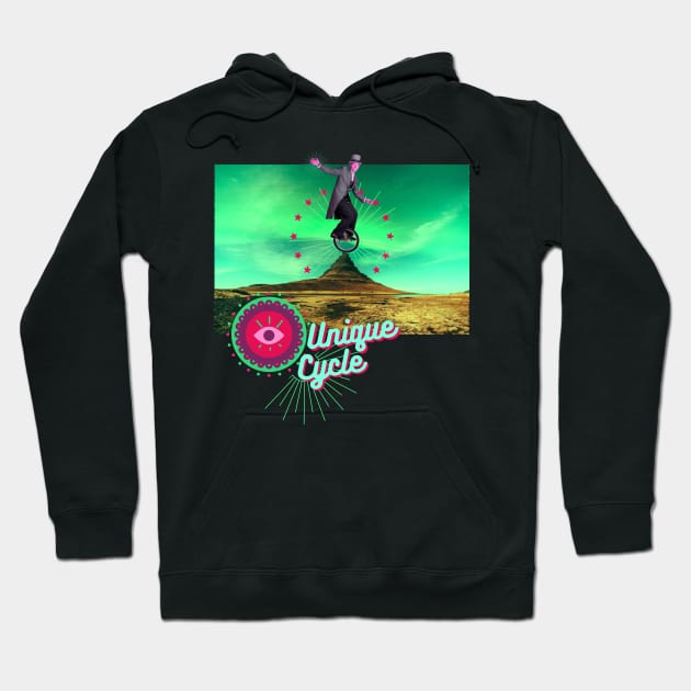 Unique Cycle Einrad Artist Zirkus Design Hoodie by Maggini Art